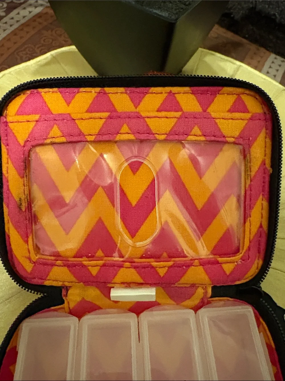 Vera Bradley Small Floral Zip travel pill case pouch/Wallet